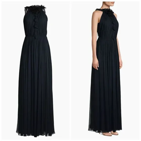 Jason Wu Collection Crinkle Chiffon Silk Halterneck Gown 6 - Picture 2 of 9